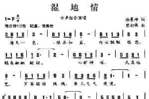 湿地情 合唱歌曲谱