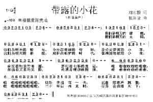带露的小花 少儿歌曲谱