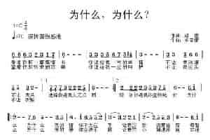 为什么，为什么？ 通俗唱法曲谱