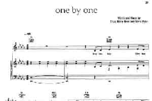 ONE BY ONE （一个又一个）（正谱） 外国歌曲谱