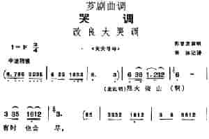 [芗剧曲调]改良大哭调（选自《安安寻母》） 戏曲唱谱