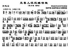 见喜儿沉沉睡得稳（《白毛女》选段、唱腔谱） 京剧唱谱