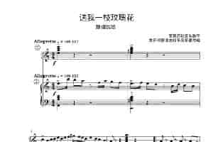 手风琴二重奏送我一枝玫瑰花 歌谱