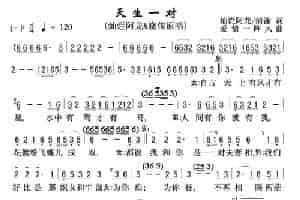 天生一对(灿烂阿龙&晓依) 歌谱