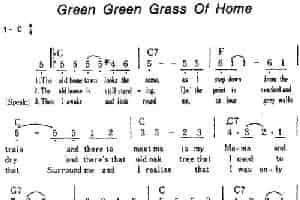 [美]Green Green Grass Of Home（故乡的青青草） 外国歌曲谱