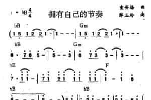 拥有自己的节奏（带和弦） 通俗唱法曲谱