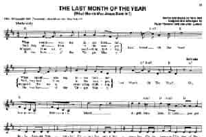 THE LAST MONTH OF THE YEAR 外国歌曲谱