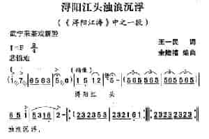 [武宁采茶戏]浔阳江头浊浪沉浮（《浔阳江涛》选段） 戏曲唱谱