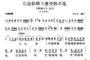 [晋剧]儿也非柳下惠坐怀不乱（《蝴蝶杯》王川母唱段） 戏曲唱谱