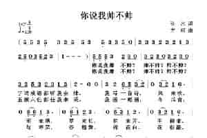你说我帅不帅 少儿歌曲谱