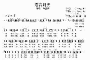沿着月光 歌谱简谱