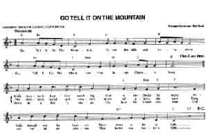 GO TELL IT ON THE MOUNTAIN 外国歌曲谱