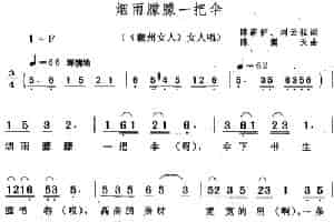 烟雨朦朦一把伞（《徽州女人》女人唱段） 黄梅戏谱