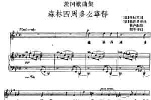 茨冈歌曲集：森林四周多么宁静（正谱） 外国歌曲谱