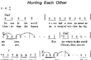 [美]Hurting Each Other（为何要彼此伤怀） 外国歌曲谱