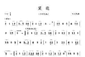 采花（双管巴乌） 歌谱简谱