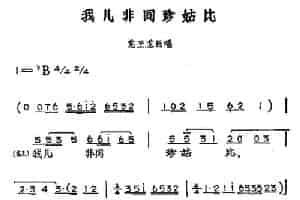 我儿非同珍姑比（黄梅戏神话艺术片《龙女》龙后、龙王唱段） 黄梅戏谱