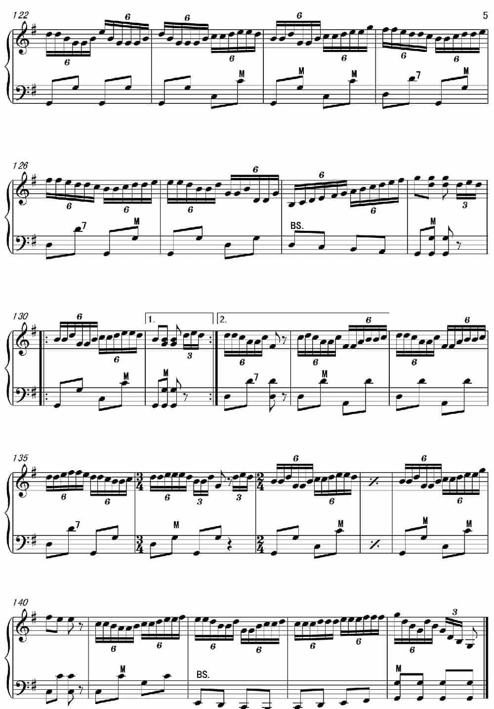 手风琴曲蚂蚁超级波尔卡 - 五线谱 歌谱简谱_第5张