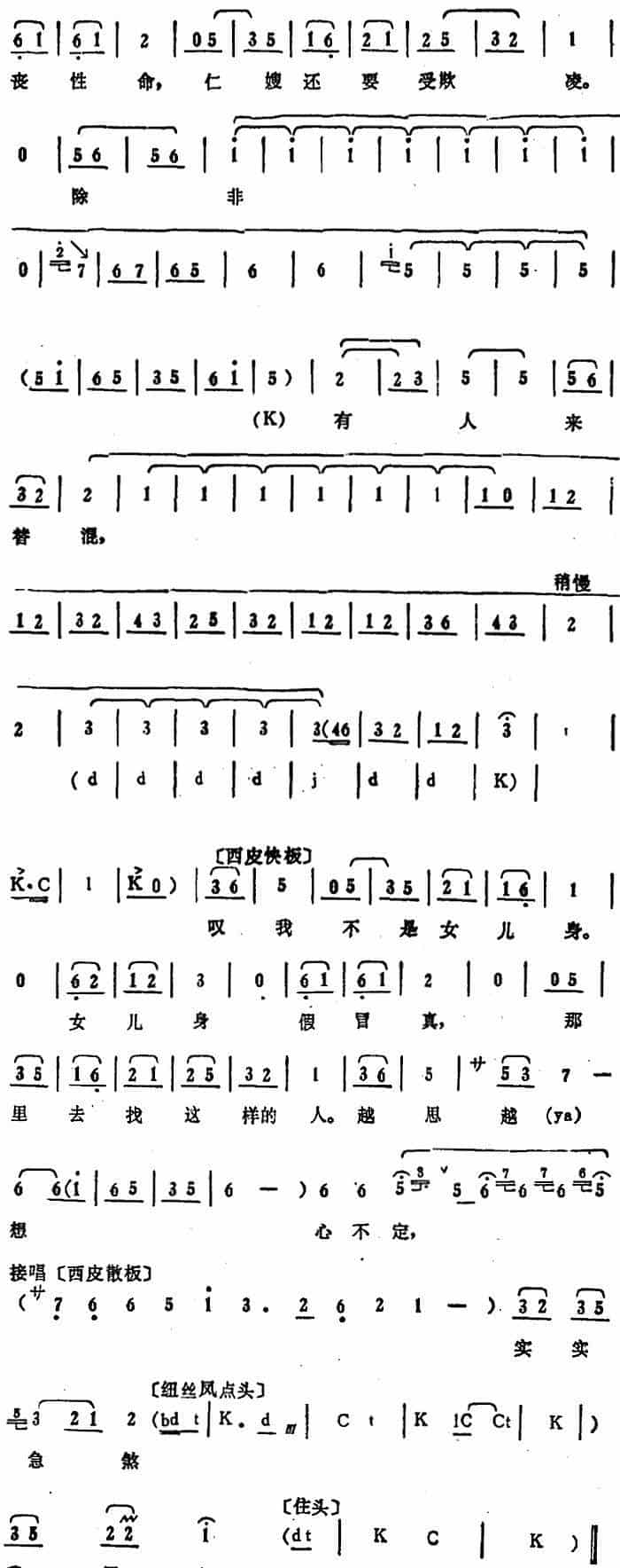 叶少兰唱腔选：狼狈贼施伎俩逼人太甚（《周仁献嫂》周仁唱段） 京剧唱谱_第6张