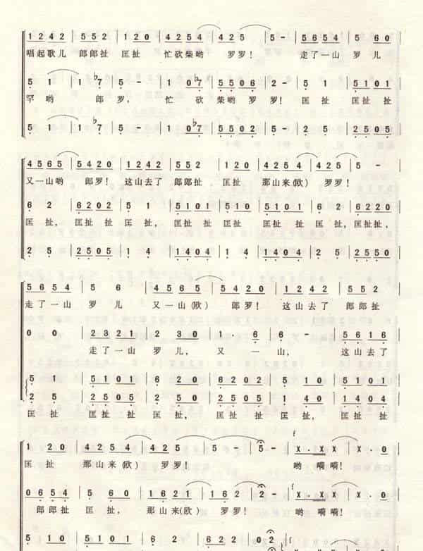 太阳出来喜洋洋 合唱歌曲谱_第3张