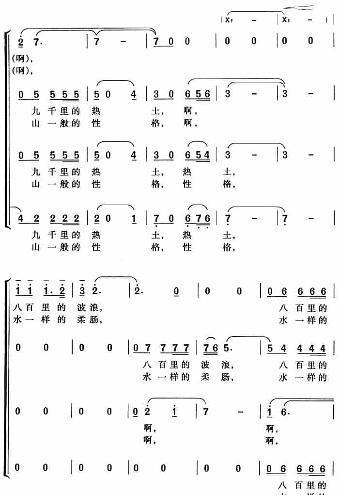 温馨的巢湖 合唱歌曲谱_第2张