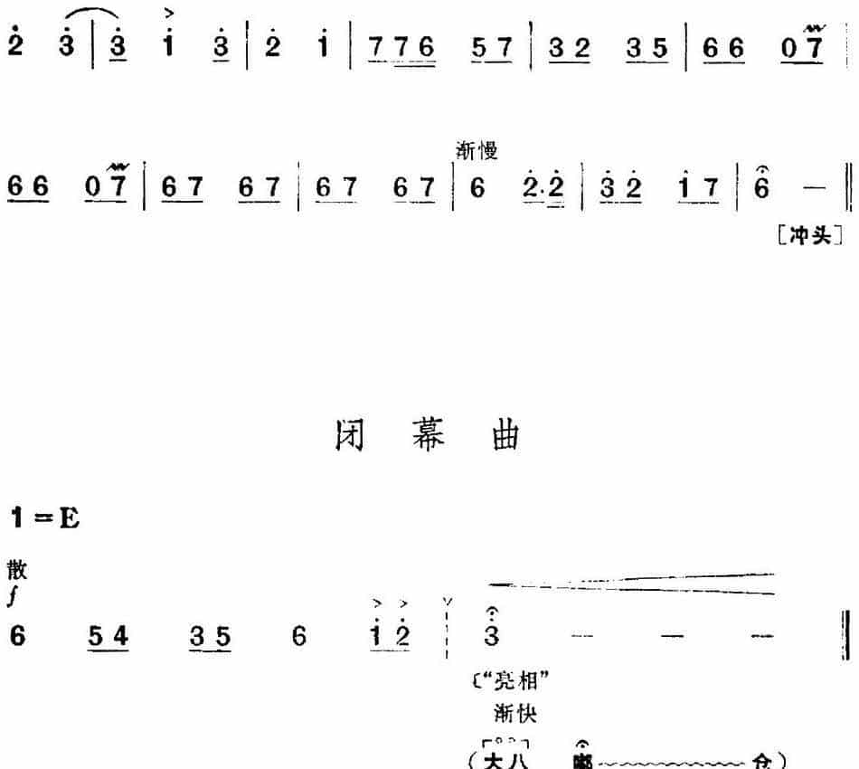 革命现代京剧《红色娘子军》全剧主旋律乐谱之第三场 里应外合 京剧唱谱_第17张