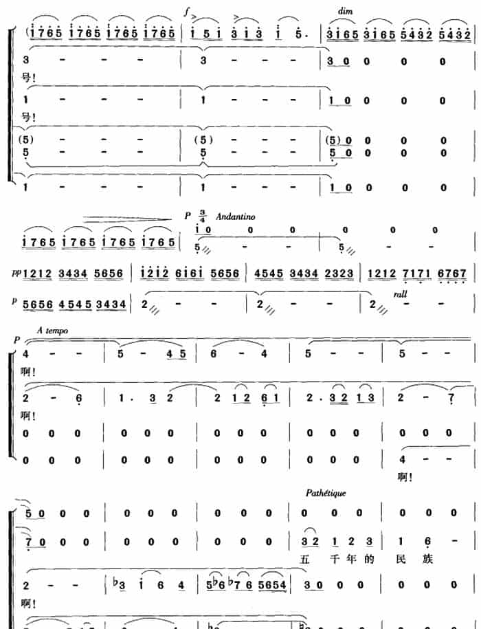 交响大合唱《黄河》:八、怒吼吧!黄河! 合唱歌曲谱_第3张