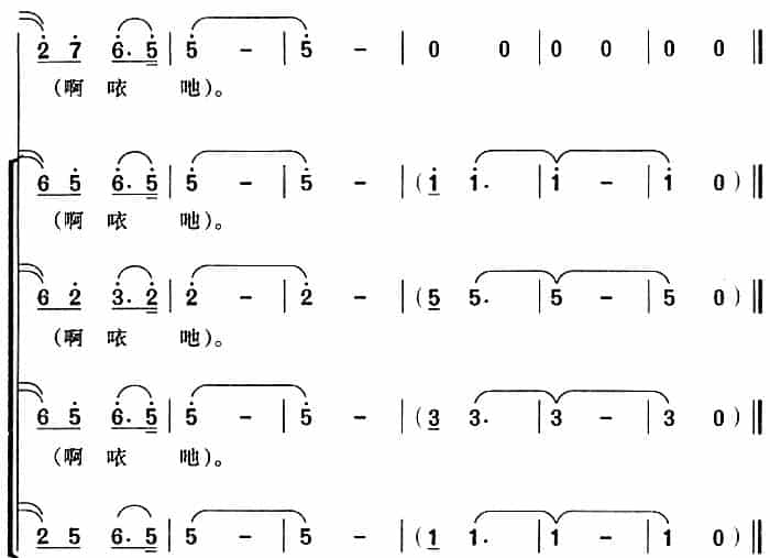 温馨的巢湖 合唱歌曲谱_第5张