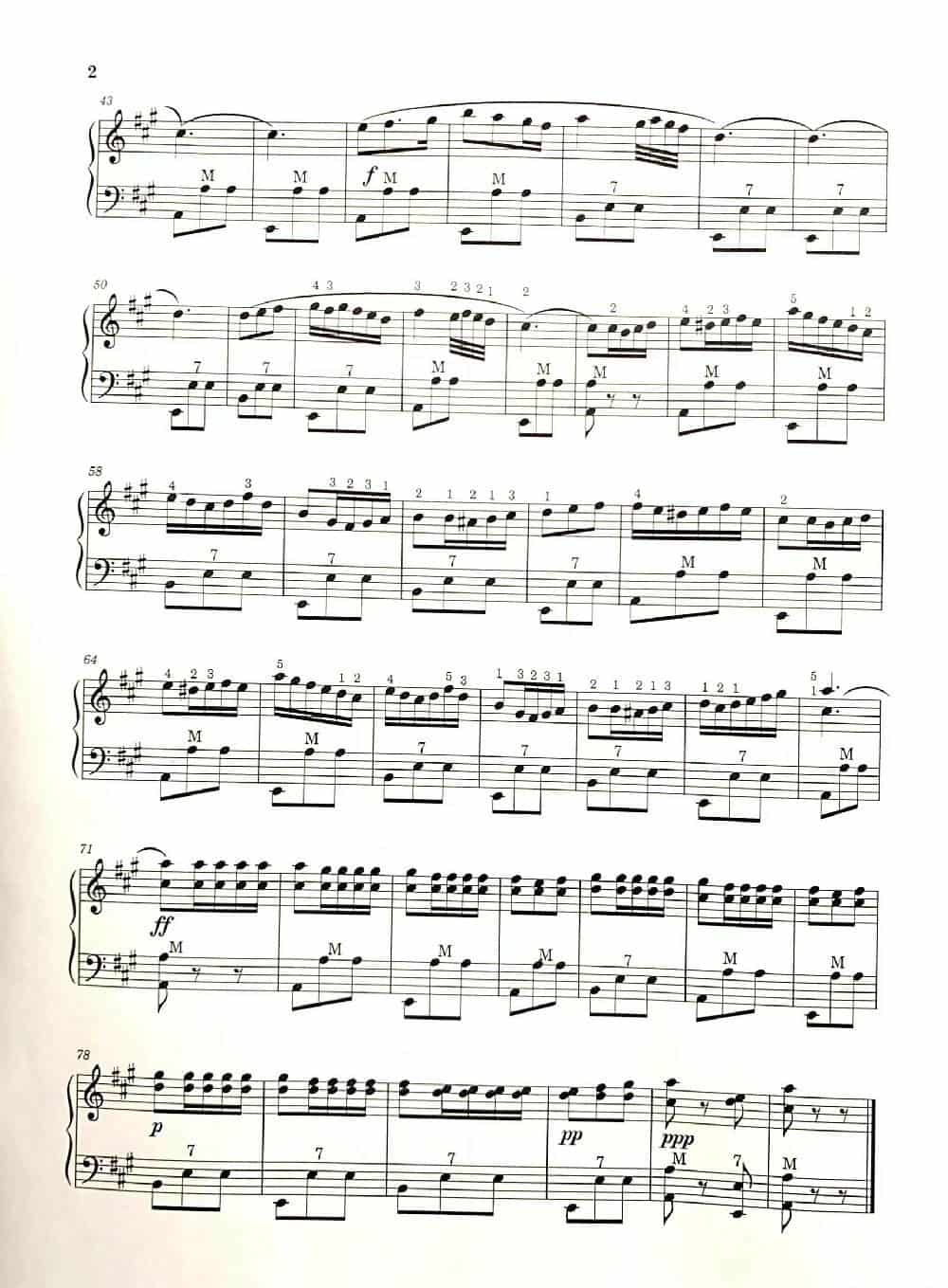 西班牙舞曲（手风琴五线谱） 歌谱简谱_第2张