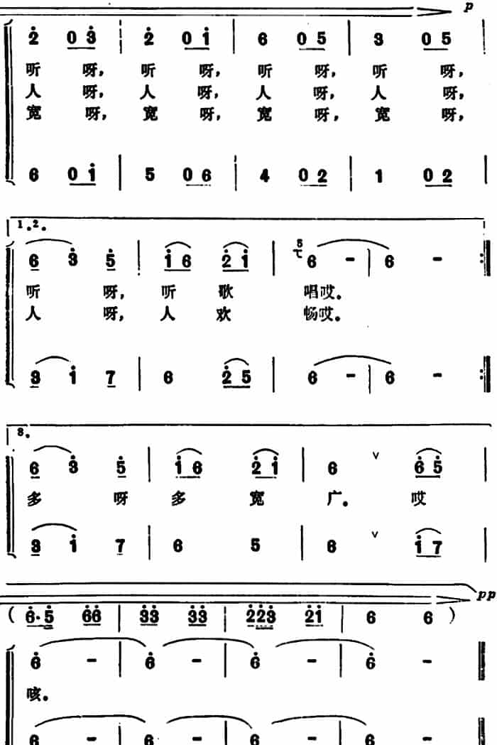 丰收的木耳鲜又香 （女声小合唱） 合唱歌曲谱_第4张
