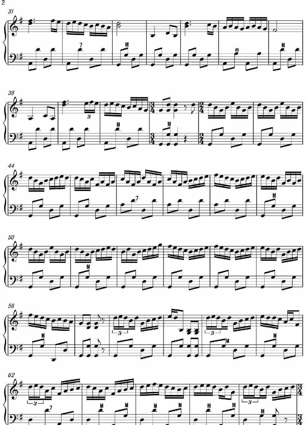 手风琴曲蚂蚁超级波尔卡 - 五线谱 歌谱简谱_第2张