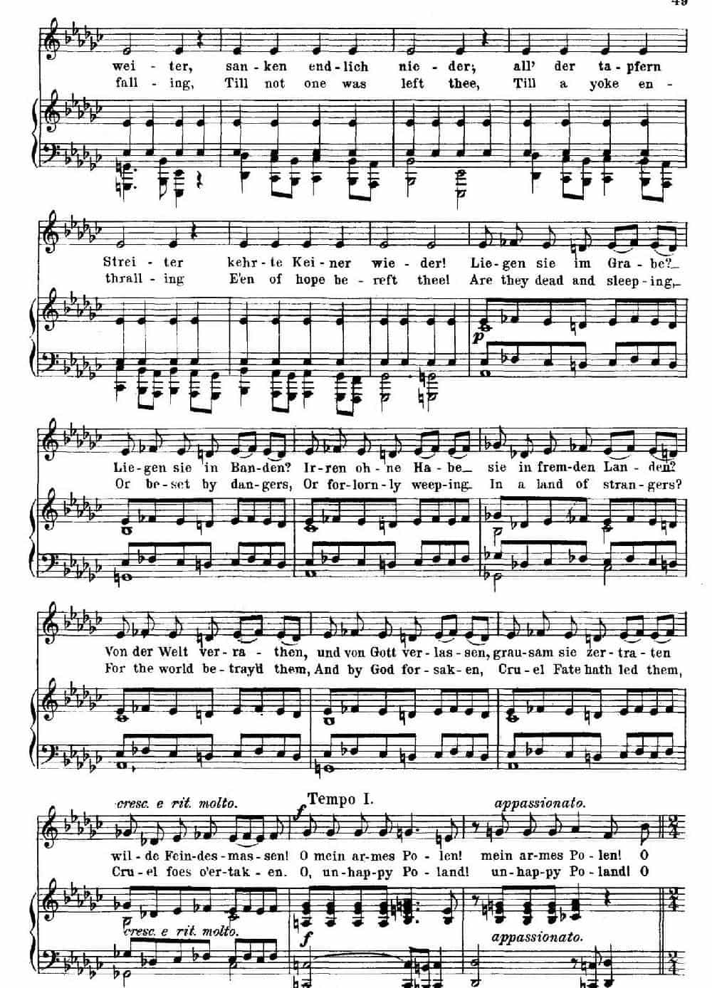 波兰悲歌 Polens Grabgesang（正谱） 外国歌曲谱_第4张