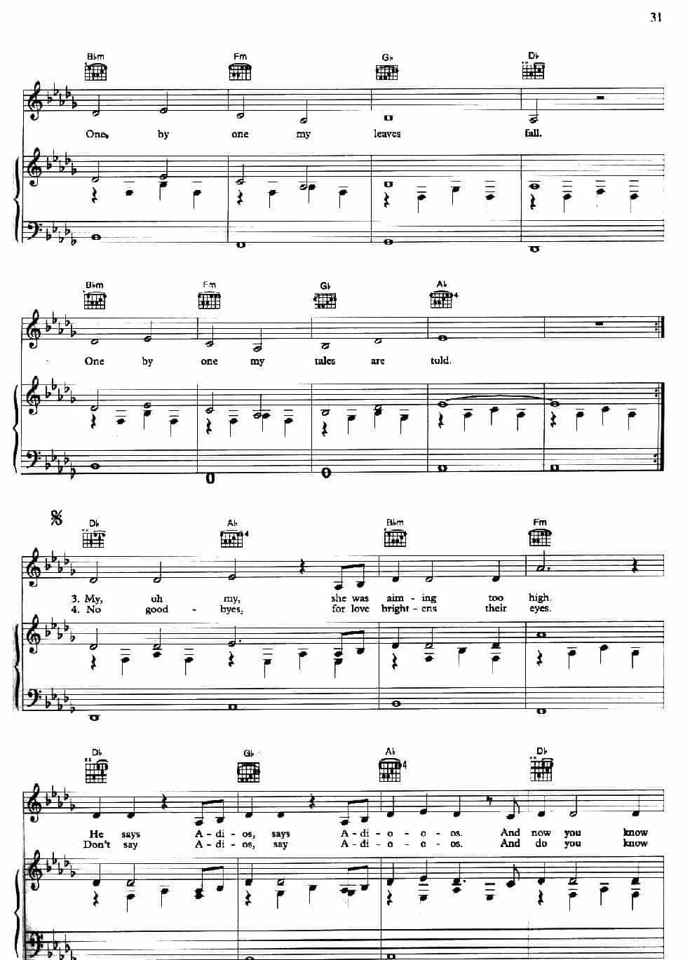 ONE BY ONE （一个又一个）（正谱） 外国歌曲谱_第3张