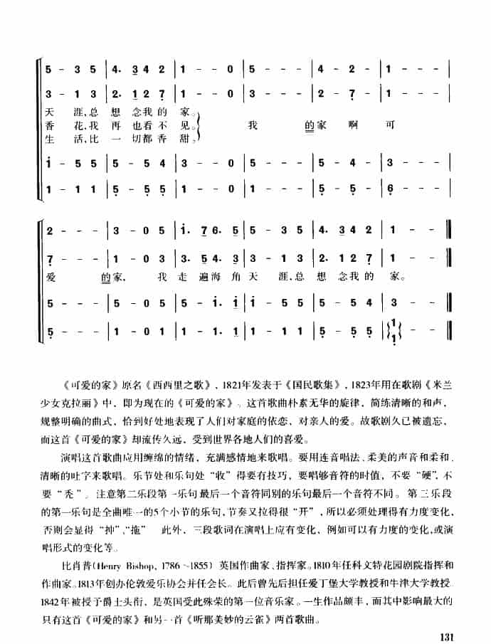 可爱的家（混声四部合唱） 外国歌曲谱_第2张