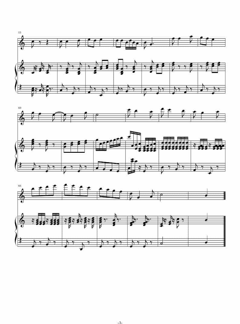 莫扎特随想曲（钢琴独奏曲） 歌谱_第3张
