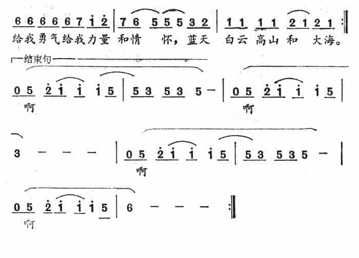 妈妈（留真词 海鹰曲） 通俗唱法曲谱_第2张
