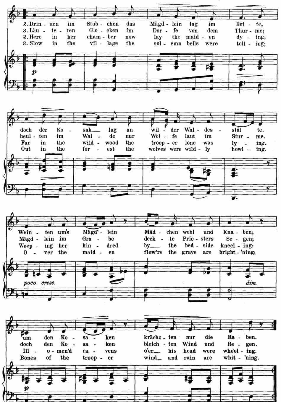 Chopin-17 Polish Songs Op.74，No.11（Zwei Leichen. Two Corpses.）（钢琴伴奏谱） 外国歌曲谱_第2张