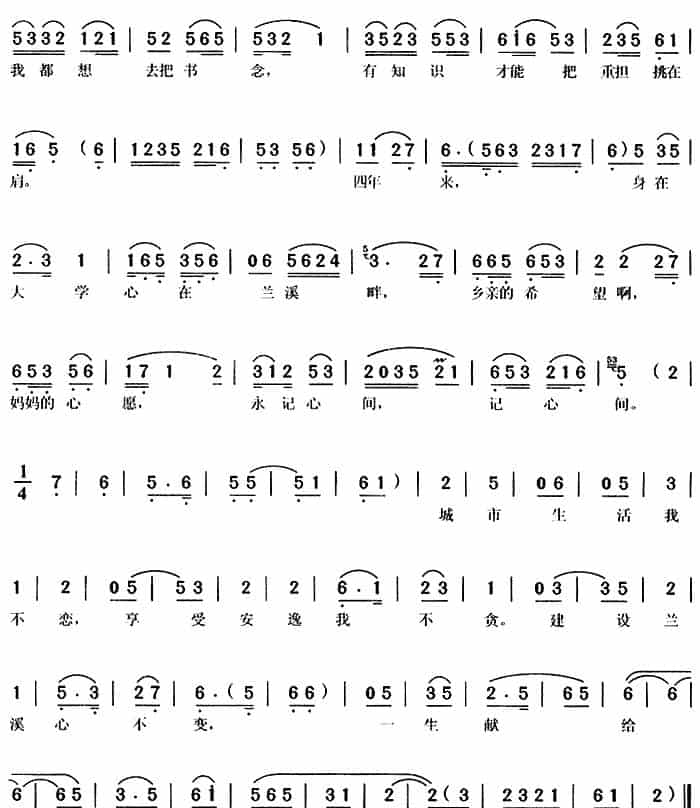 我生在梅兰山（《春蚕曲》梅兰唱段） 黄梅戏谱_第3张