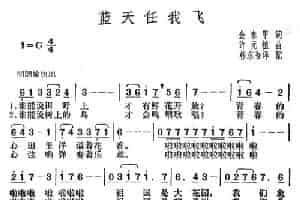 蓝天任我飞 外国歌曲谱