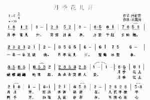 月季花儿开 通俗唱法曲谱