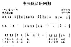 少先队员盼回归 少儿歌曲谱