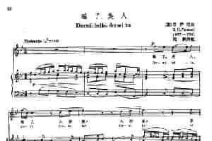 声乐教学曲库3-[意]14睡了，美人（正谱）  外国歌曲谱