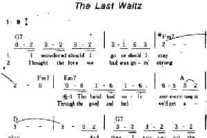 [美]The Last Waltz（最后的华尔兹、带和弦） 外国歌曲谱