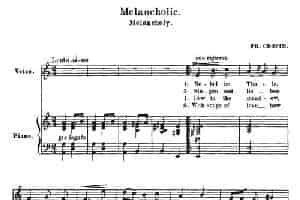 忧郁 Melancholie（正谱） 外国歌曲谱