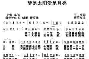 梦是太阳爱是月亮 通俗唱法曲谱