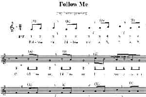 Follow me（线简谱混排版、英文儿歌） 外国歌曲谱