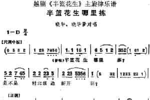 越剧《半篮花生》全剧主旋律乐谱：半篮花生哪里拣（P27） 越剧唱谱