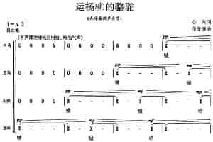 运杨柳的骆驼 合唱歌曲谱