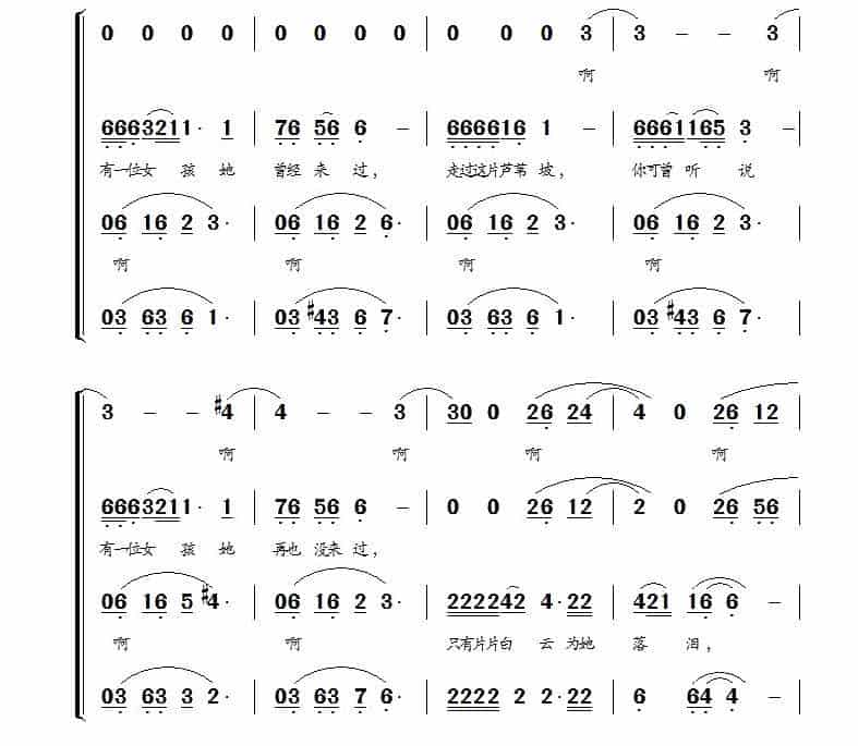 丹顶鹤的故事 合唱歌曲谱_第5张