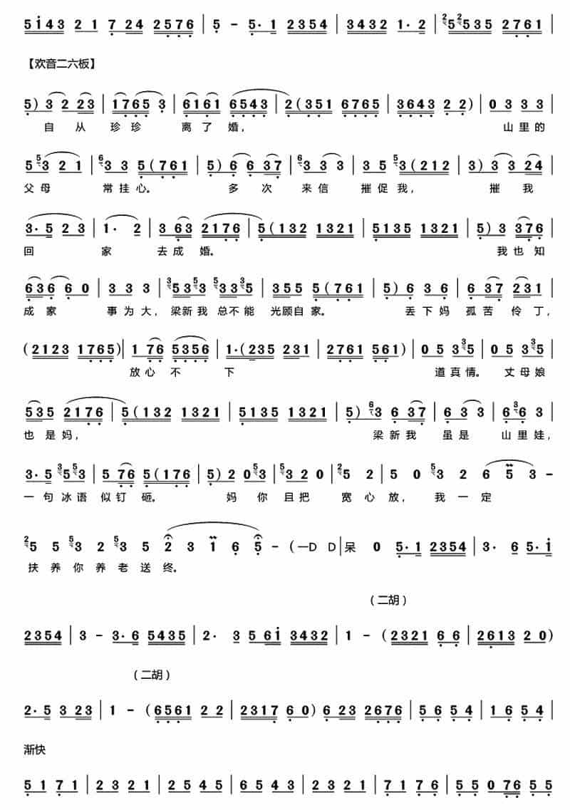 [秦腔]丈母娘也是妈（秦腔现代小戏） 戏曲唱谱_第4张